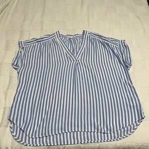 Workshop Republic Clothing Striped V-Neck Blouse